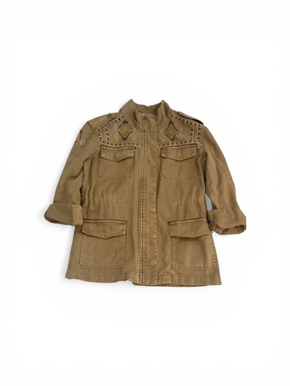 Sundance Tan Embroidered Utility Jacket - Picture 2 of 6